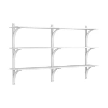 Regał Levi, 3 półki - Jesion bielony-aluminium, 180 cm - Swedese