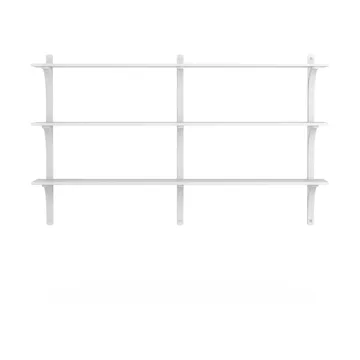 Regał Levi, 3 półki - Jesion bielony-aluminium, 180 cm - Swedese