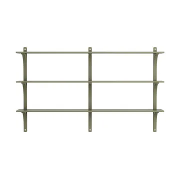 Regał Levi, 3 półki - Moss green-aluminium, 180 cm - Swedese