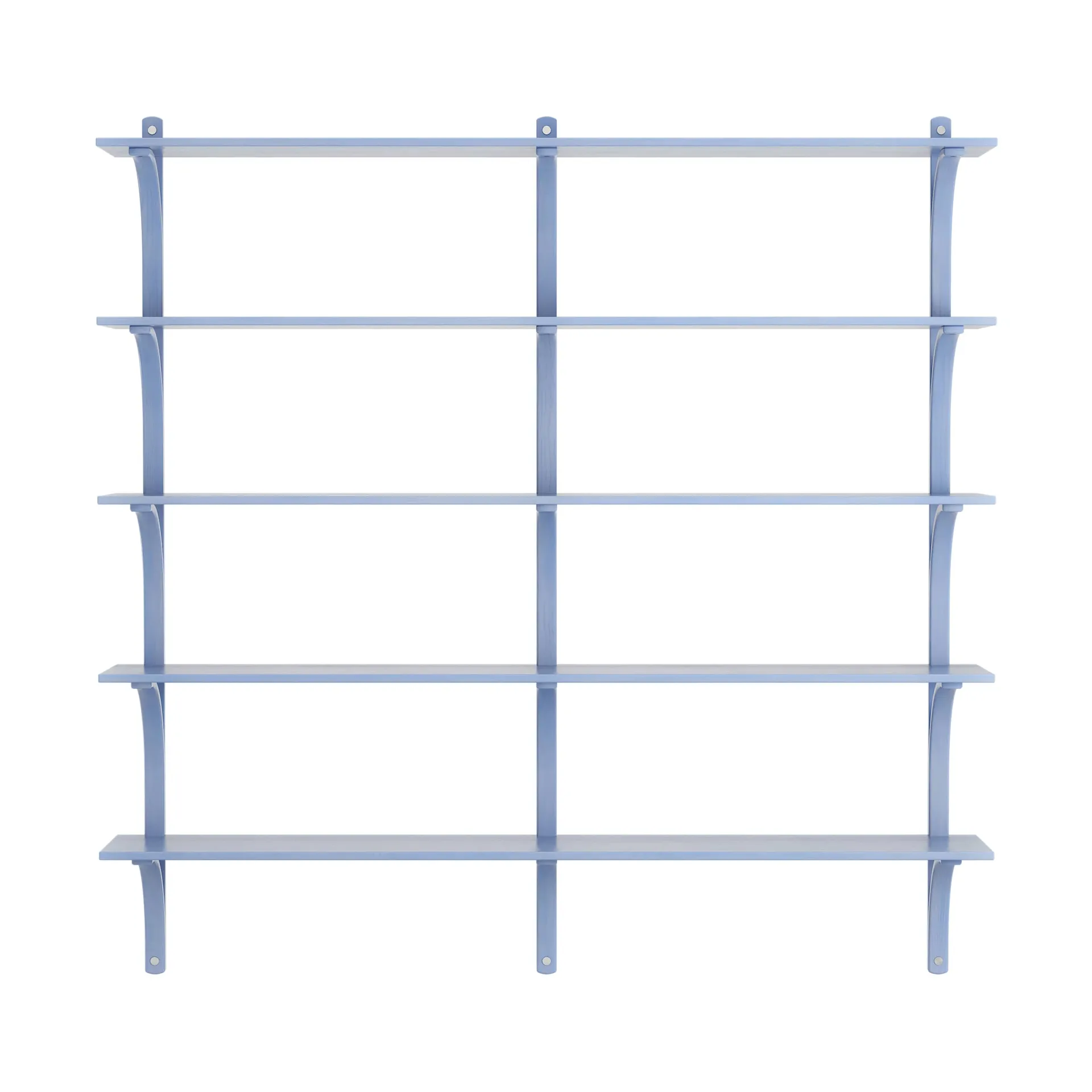 Regał Levi, 5 półek, ILKE Blue-aluminium, 180 cm Swedese