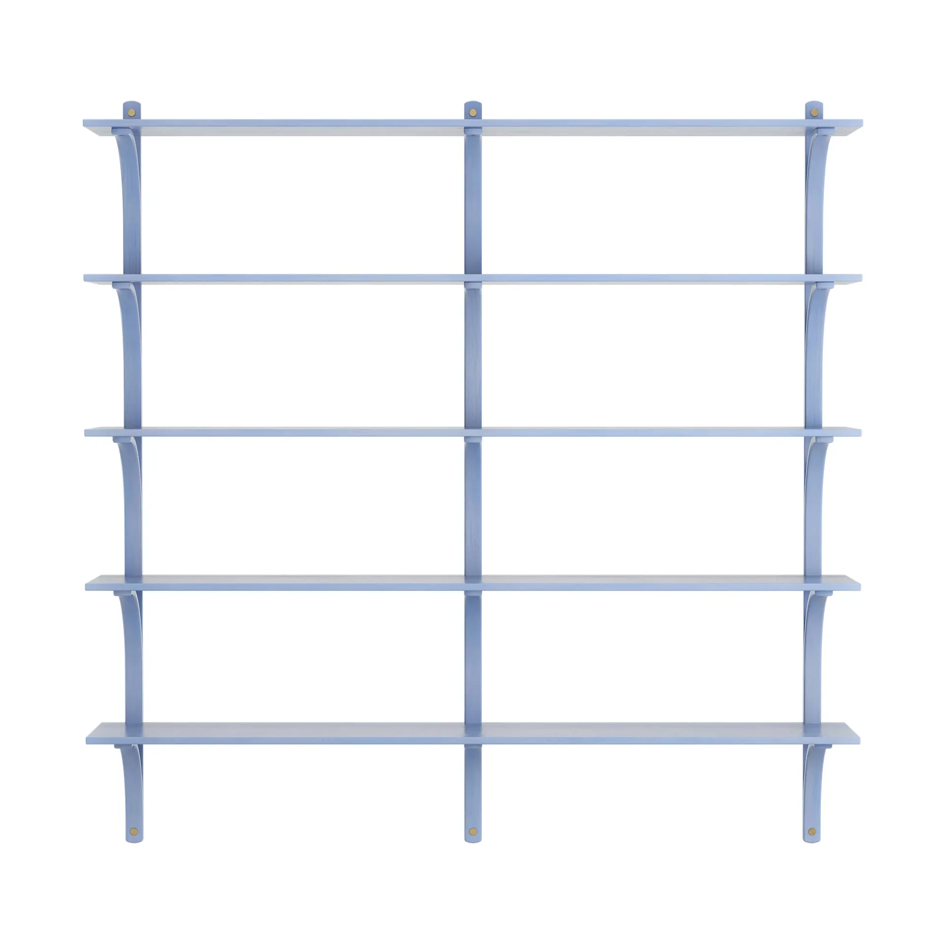 Regał Levi, 5 półek, ILKE Blue-mosiądz, 180 cm Swedese