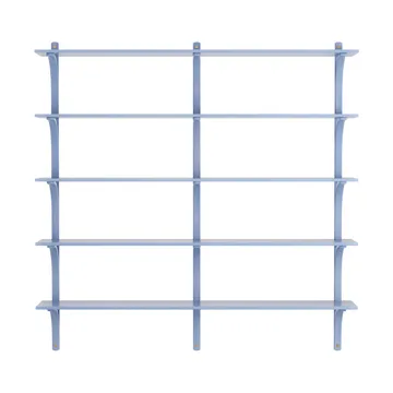 Regał Levi, 5 półek - ILKE Blue-mosiądz, 180 cm - Swedese