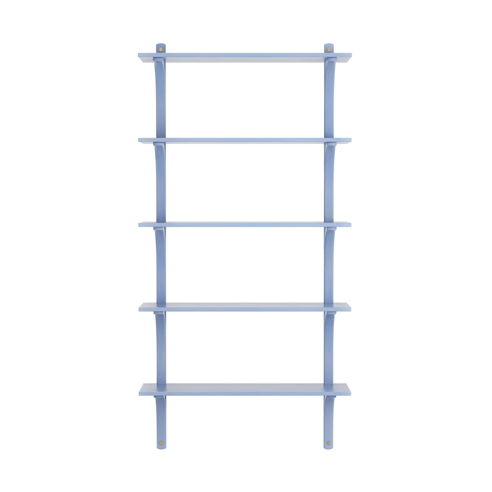 Regał Levi, 5 półek, ILKE Blue-mosiądz, 90 cm Swedese
