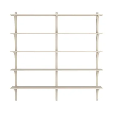 Regał Levi, 5 półek - Jesion bielony-aluminium, 180 cm - Swedese