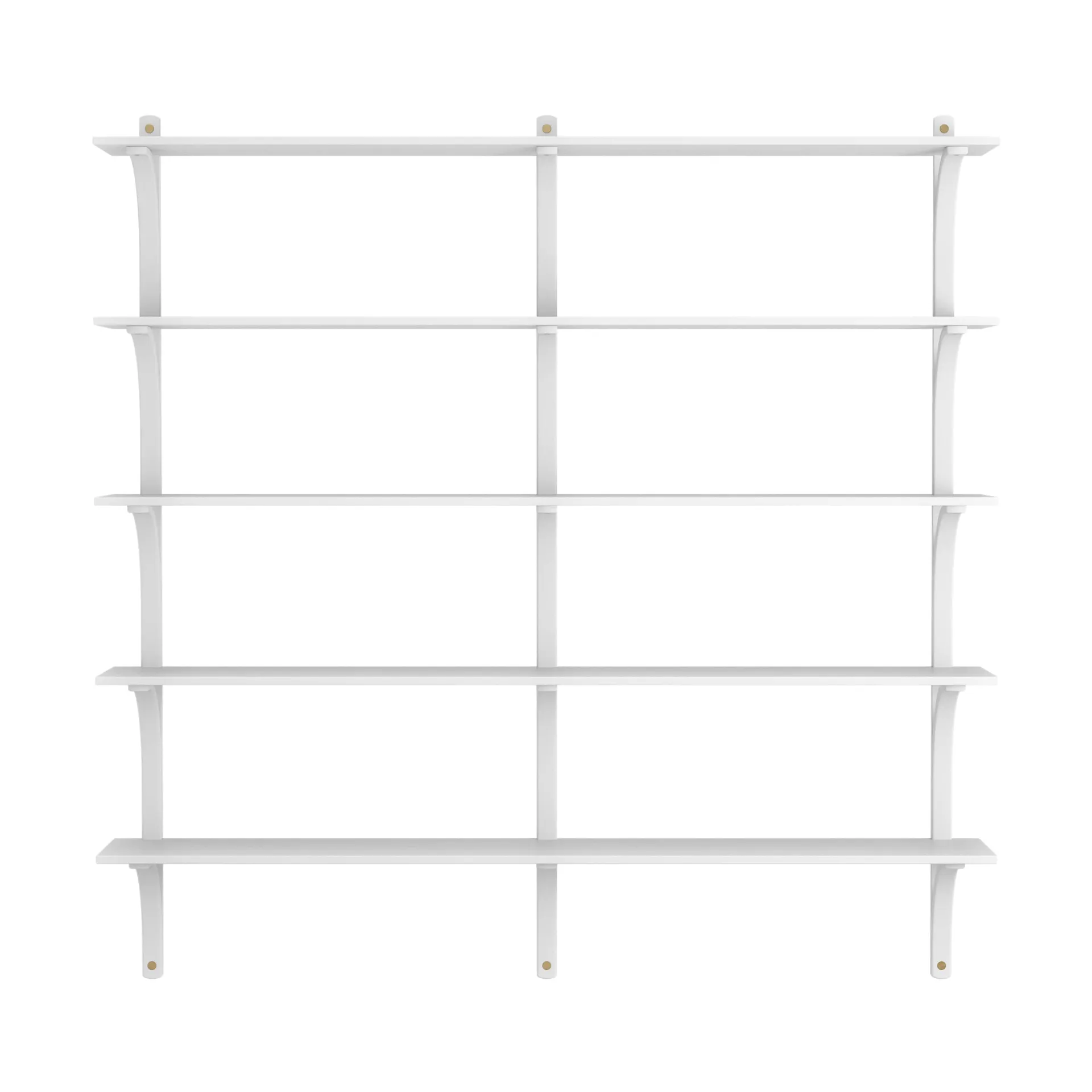 Regał Levi, 5 półek, Jesion bielony-mosiądz, 180 cm Swedese