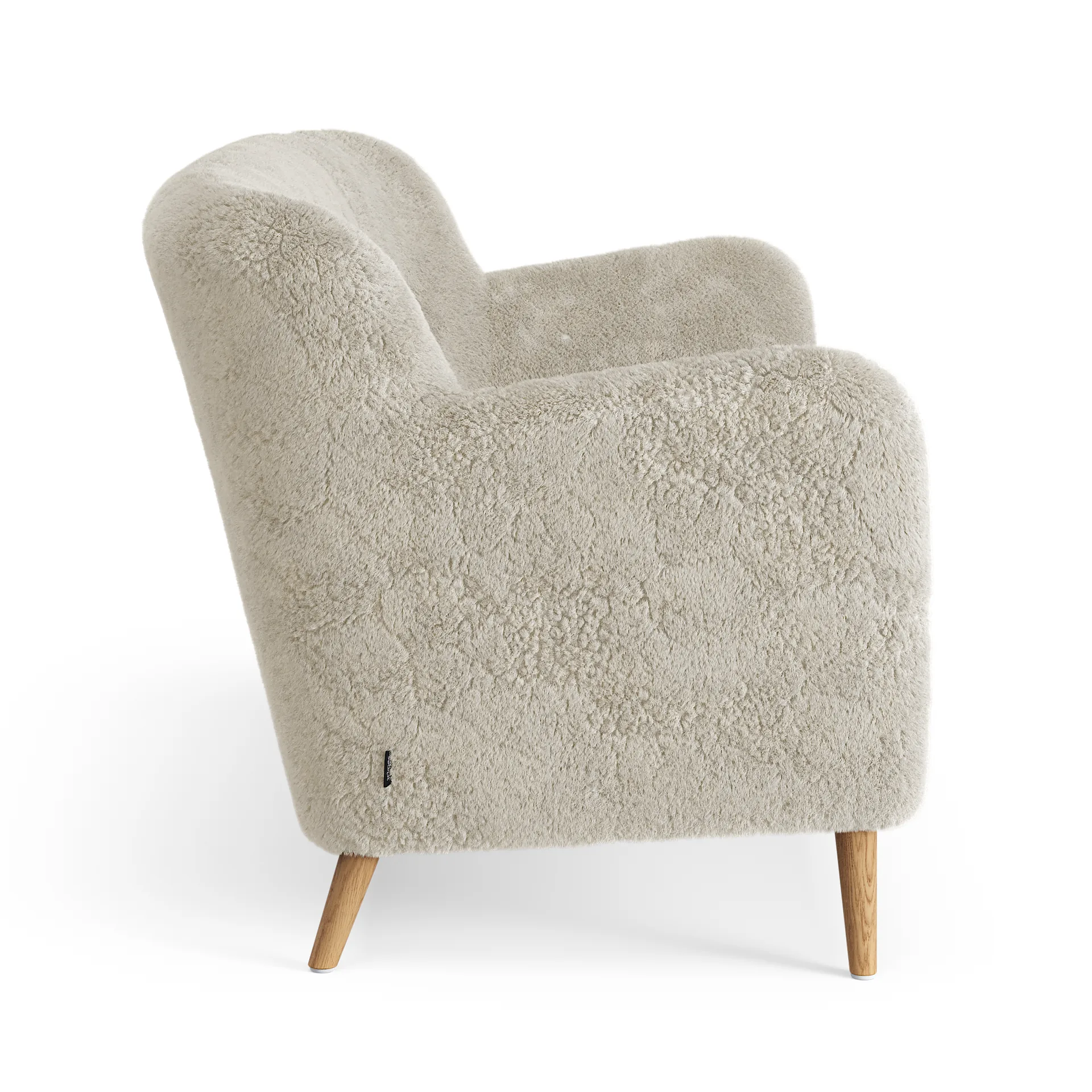 Sofa 2-osobowa Nova skóra owcza, Moonlight-dąb olejowany Swedese