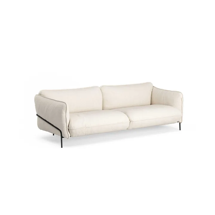Sofa Continental - Sealife Ivory/sand-stal lakierowana na czarno - Swedese