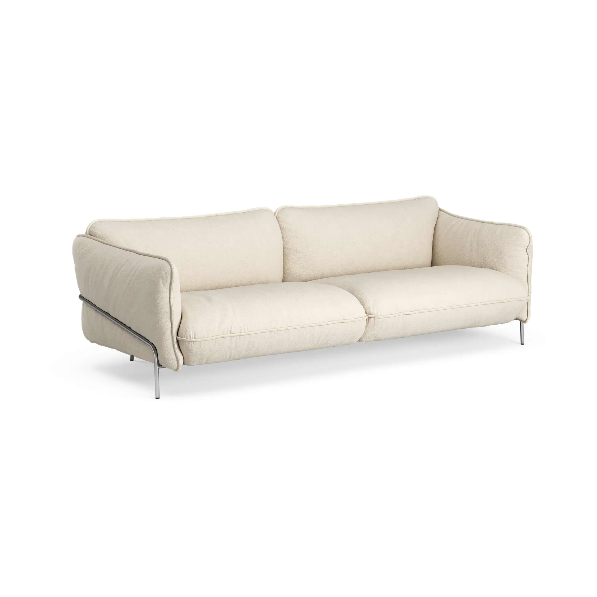 Sofa Continental, Sealife Light beige/white-stal chromowana Swedese