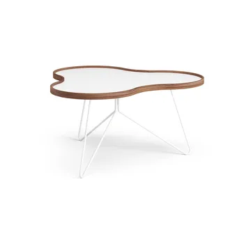 Stół Flower 84x90 cm - W45cm-biały-orzech-biały stojak - Swedese