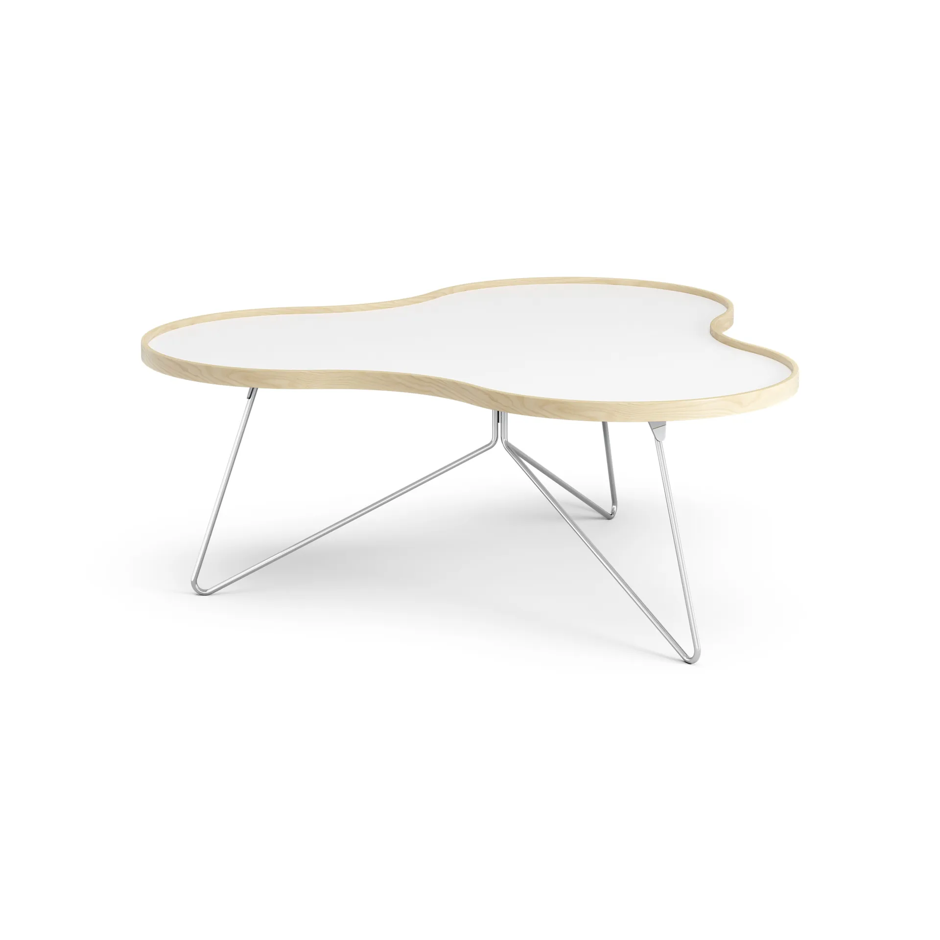 Stolik Flower 107x114 cm, H45 cm Brzoza lakierowana Swedese