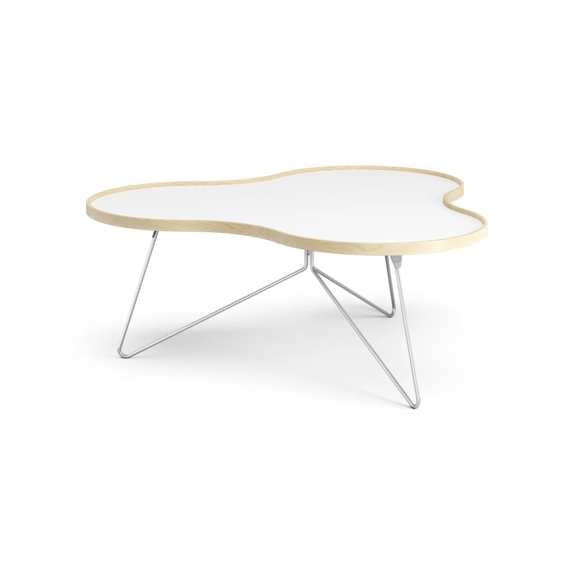 Stolik Flower 107x114 cm, H45 cm Brzoza lakierowana Swedese