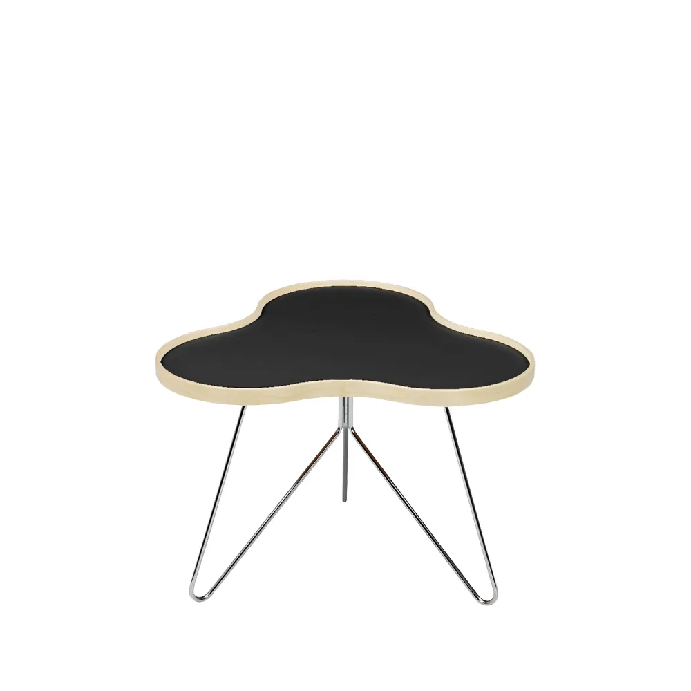 Stolik Flower 62x66 cm, W45cm-czarna-brzoza-chrom Swedese