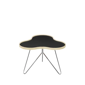 Stolik Flower 62x66 cm - W45cm-czarna-brzoza-chrom - Swedese