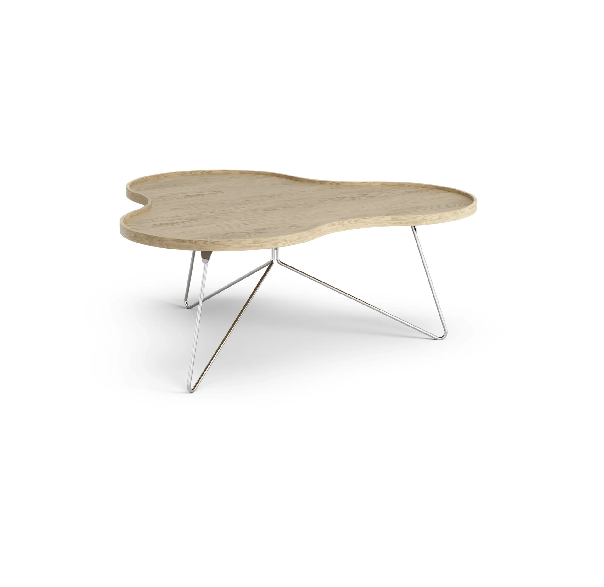 Stolik Flower mono 107x114 cm, H45cm-dąb Natura-chrom Swedese