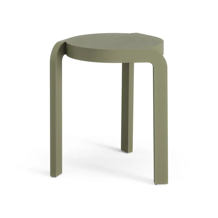 Taboret okrągły Spin H44 cm - Jesion-moss green, Ø32x44 cm - Swedese