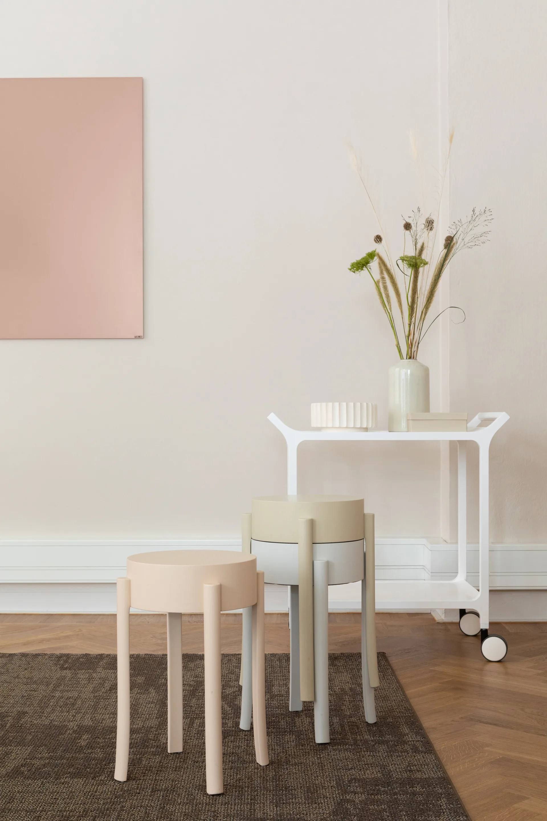 Wózek do serwowania dań Teatime, Jesion biały, glazurowany Swedese