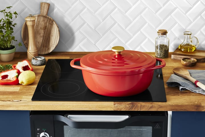 Garnek owalny Air 5,7 l, Czerwony Tefal
