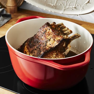 Garnek owalny Air 5,7 l - Czerwony - Tefal