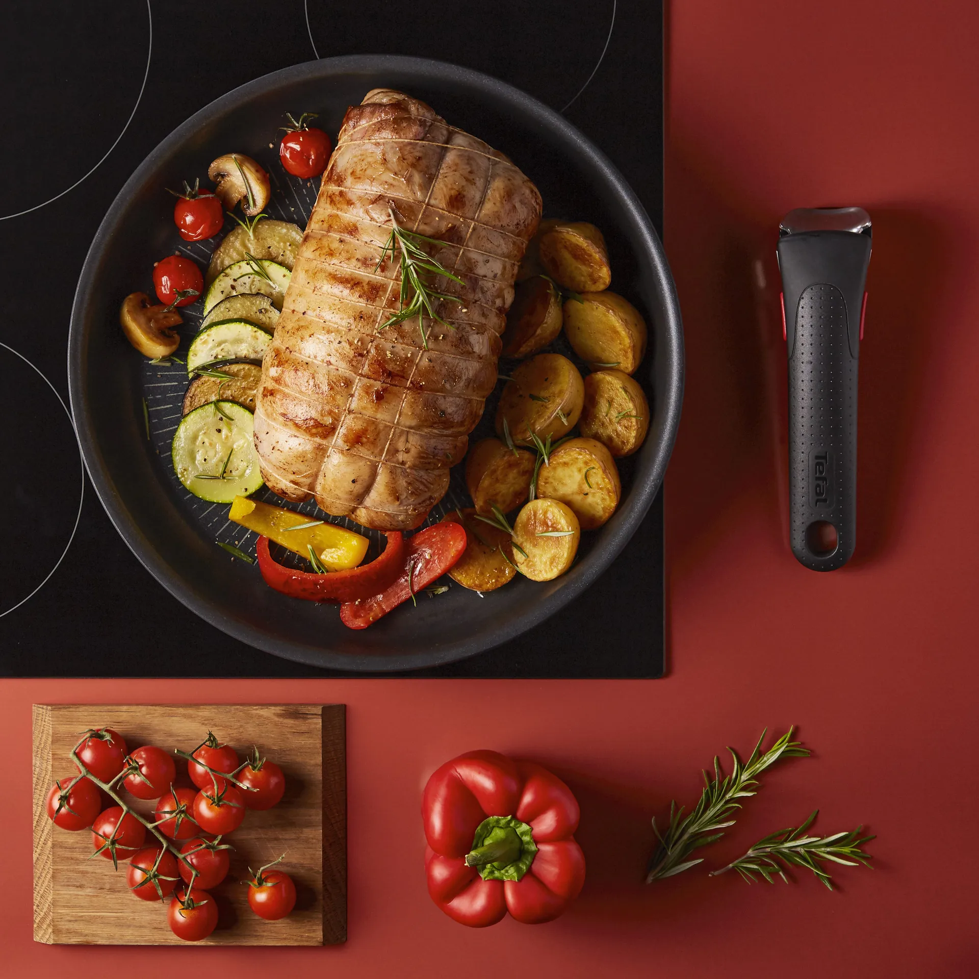 Ingenio Unlimited patelnia 3 części, Czarny Tefal