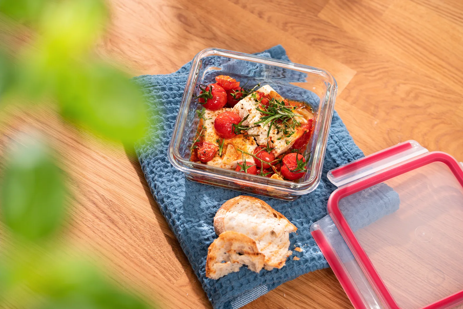 Kwadratowe pudełko na jedzenie MasterSeal Glas, 0,8 l Tefal