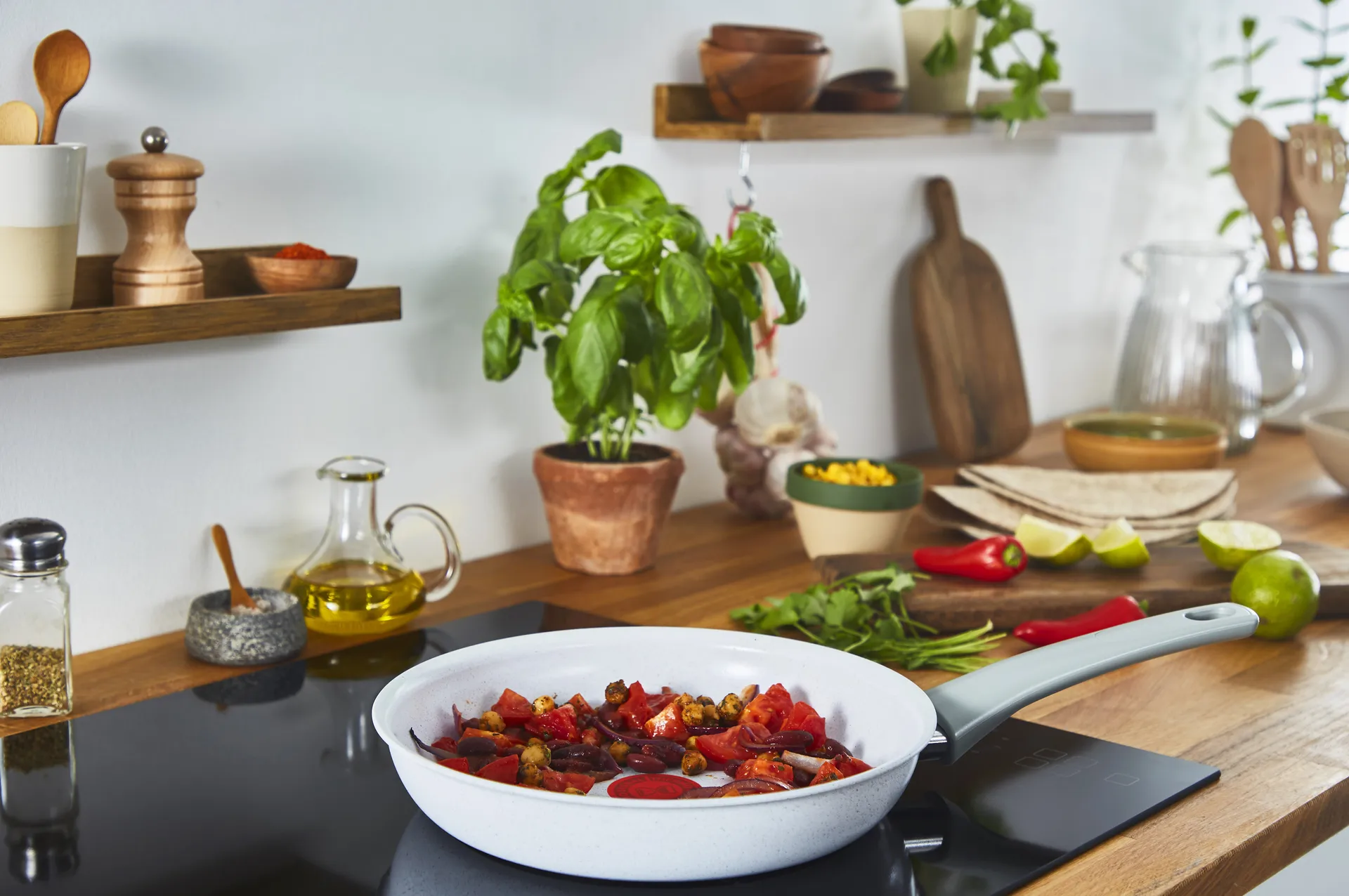 Zestaw patelni Natural chef szary, 2 elementy Tefal