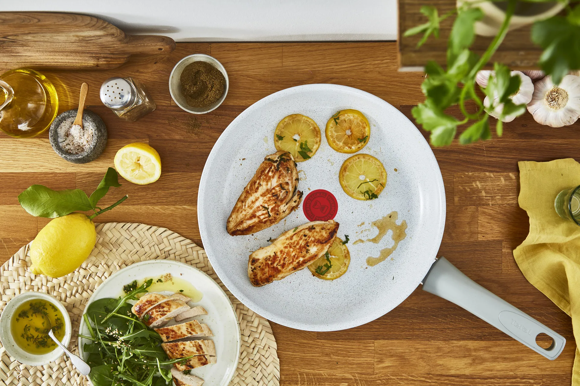 Zestaw patelni Natural chef szary, 2 elementy Tefal