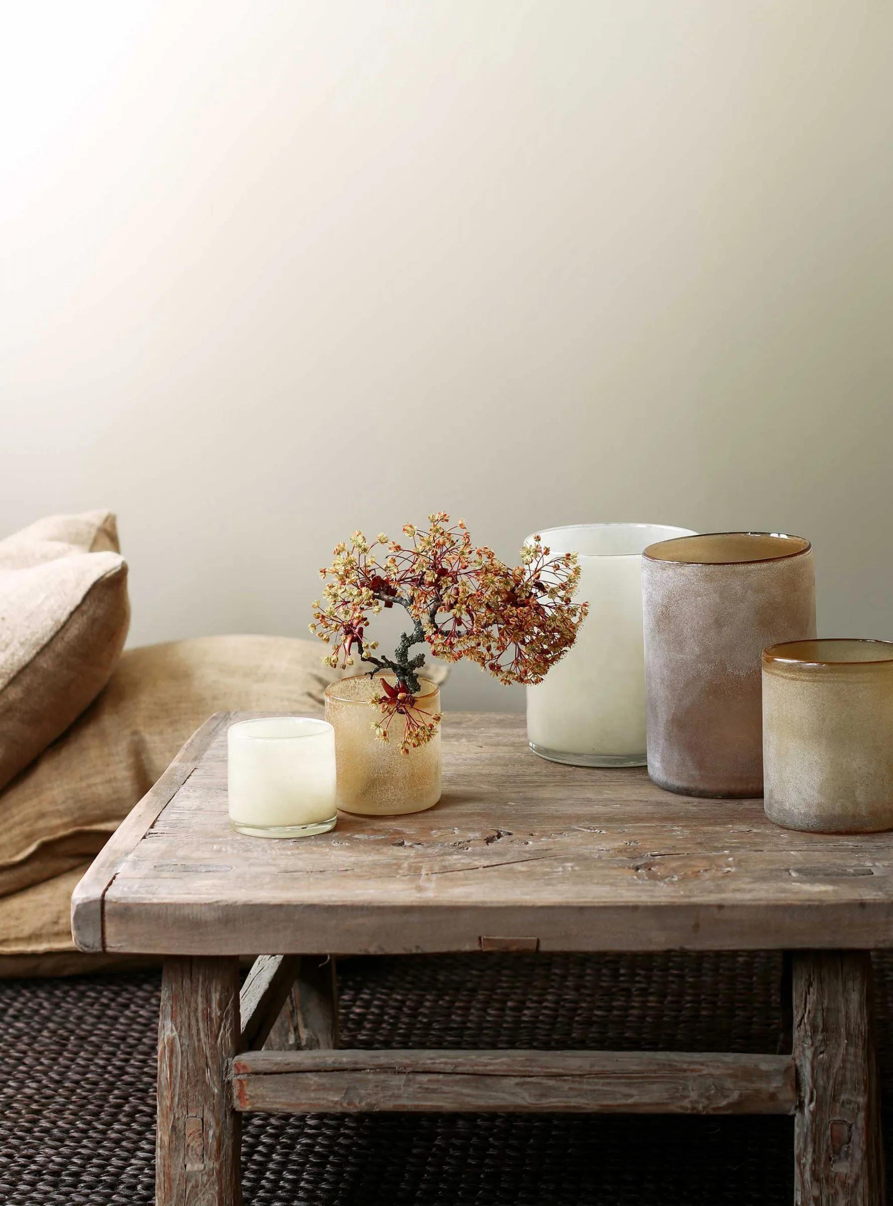 Frost - Lampion na świecę L, Bursztynowy (brązowy) Tell Me More