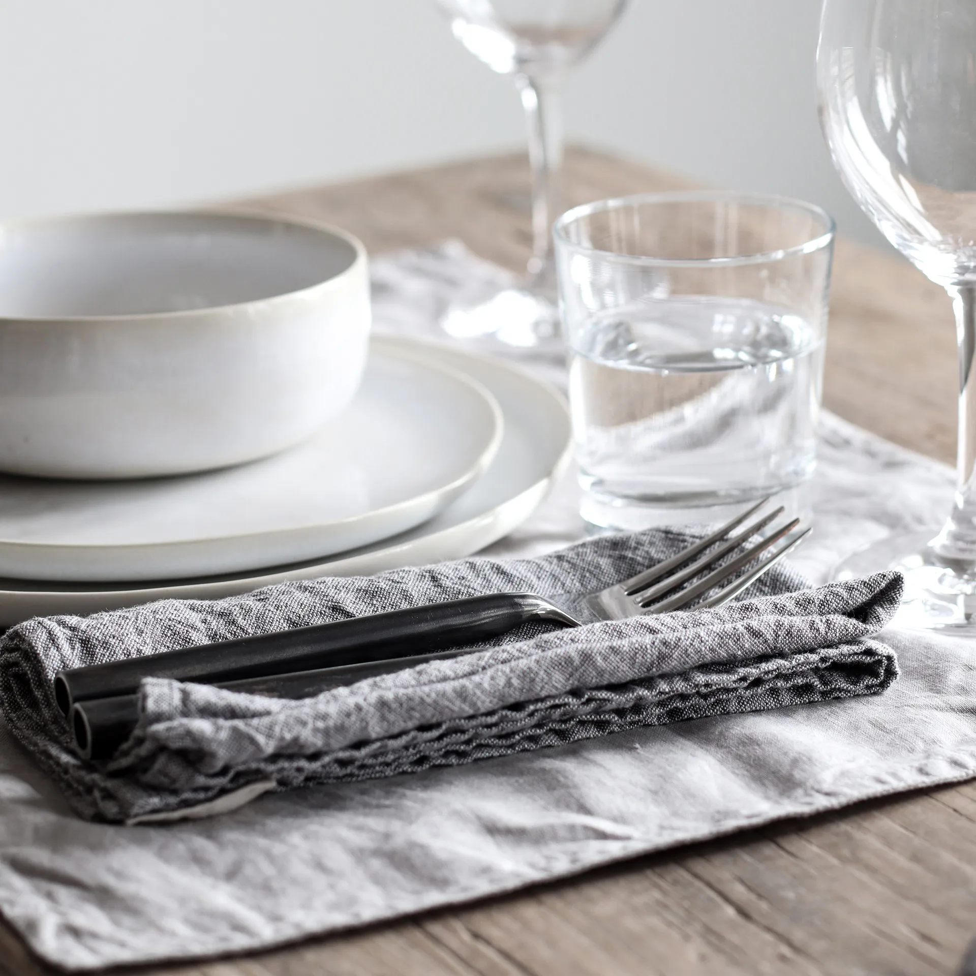 Julian serwetka lniana 42x42 cm, Szary Tell Me More