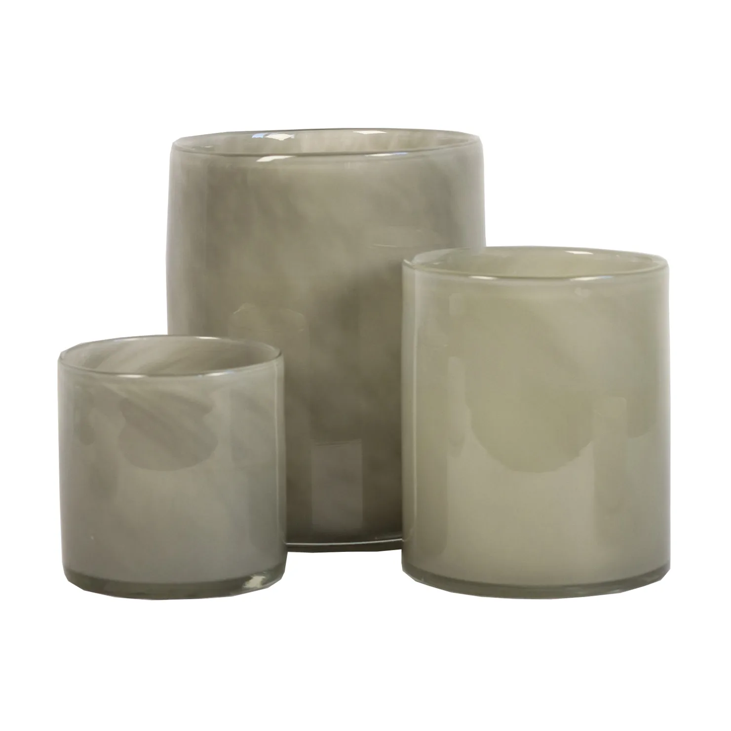 Lampion na świecę Lyric L, Jasnoszary Tell Me More