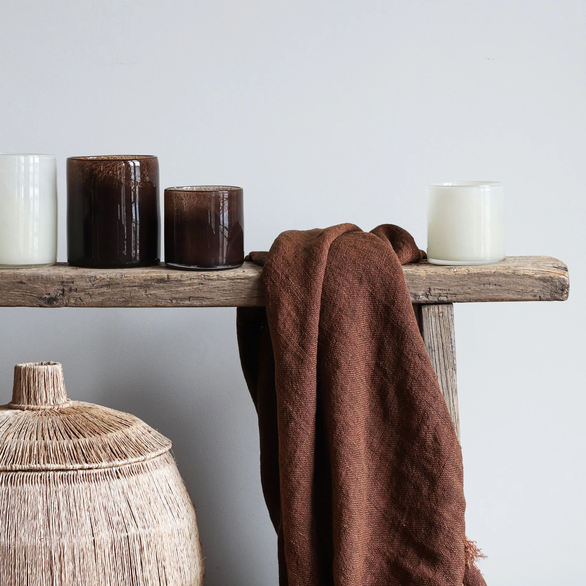 Lampion na świecę Lyric S, Len (biały) Tell Me More