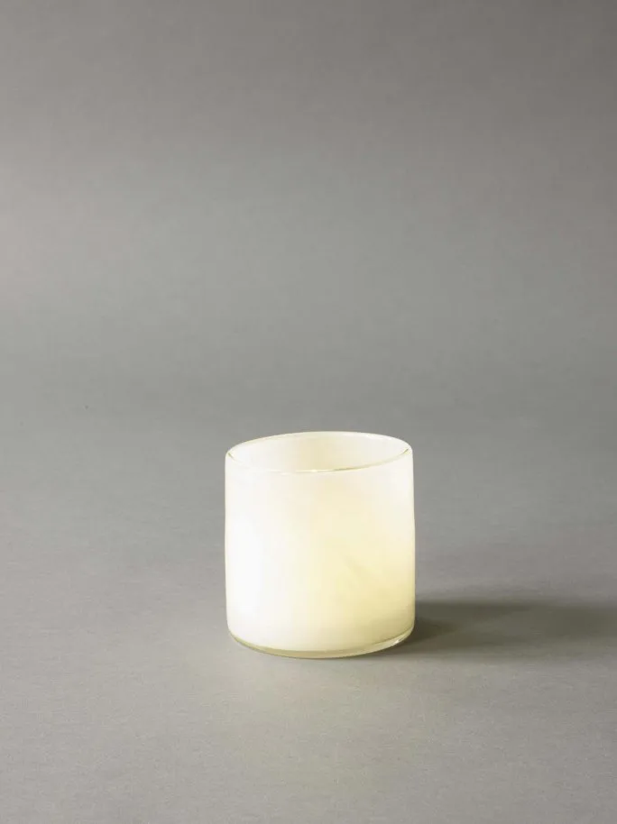 Lampion na świecę Lyric S, Len (biały) Tell Me More