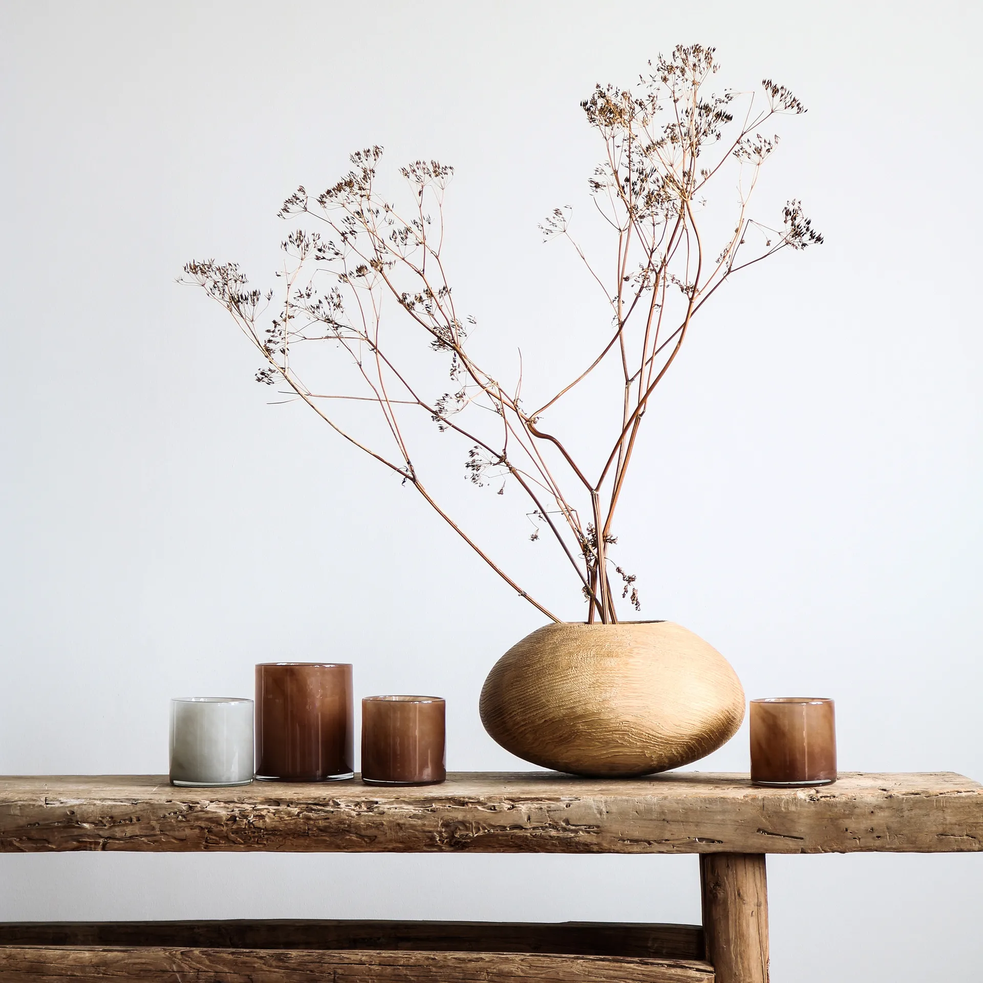 Lampion na świecę Lyric S, Warm grey Tell Me More