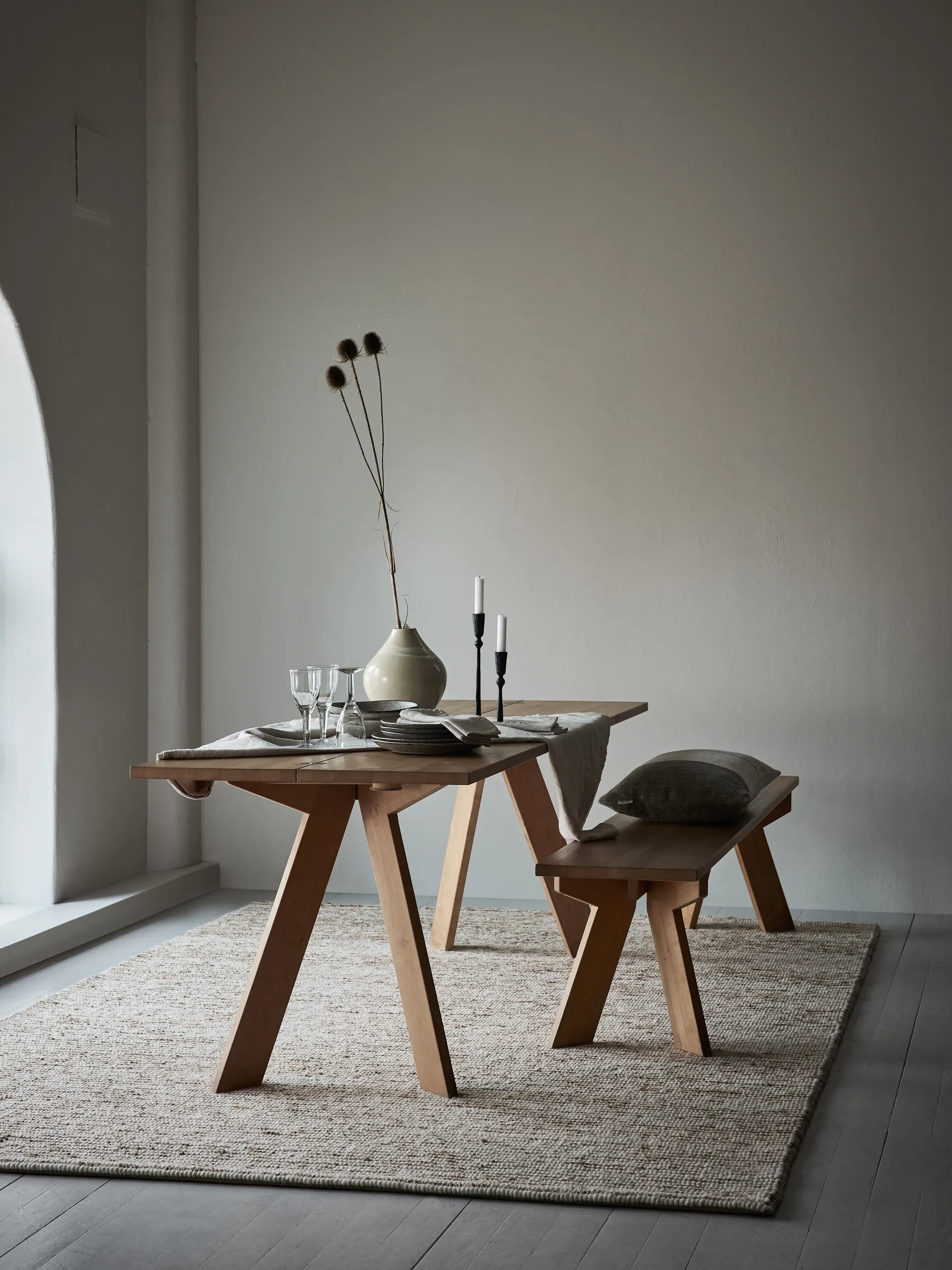 Matka z wełny konopi 170x240 cm, Pasek Tell Me More