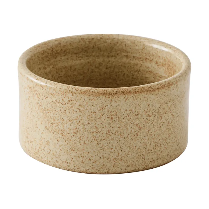 Miska Elio cylinder - Beige speckled, Ø8,5x4,5 cm - Tell Me More