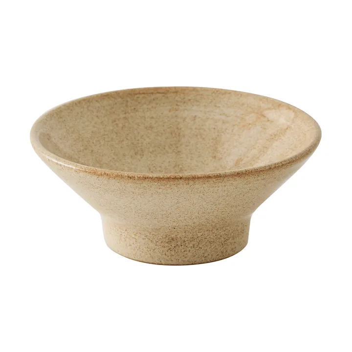 Miska na nóżce Elio - Beige speckled, Ø14,5x6 cm - Tell Me More