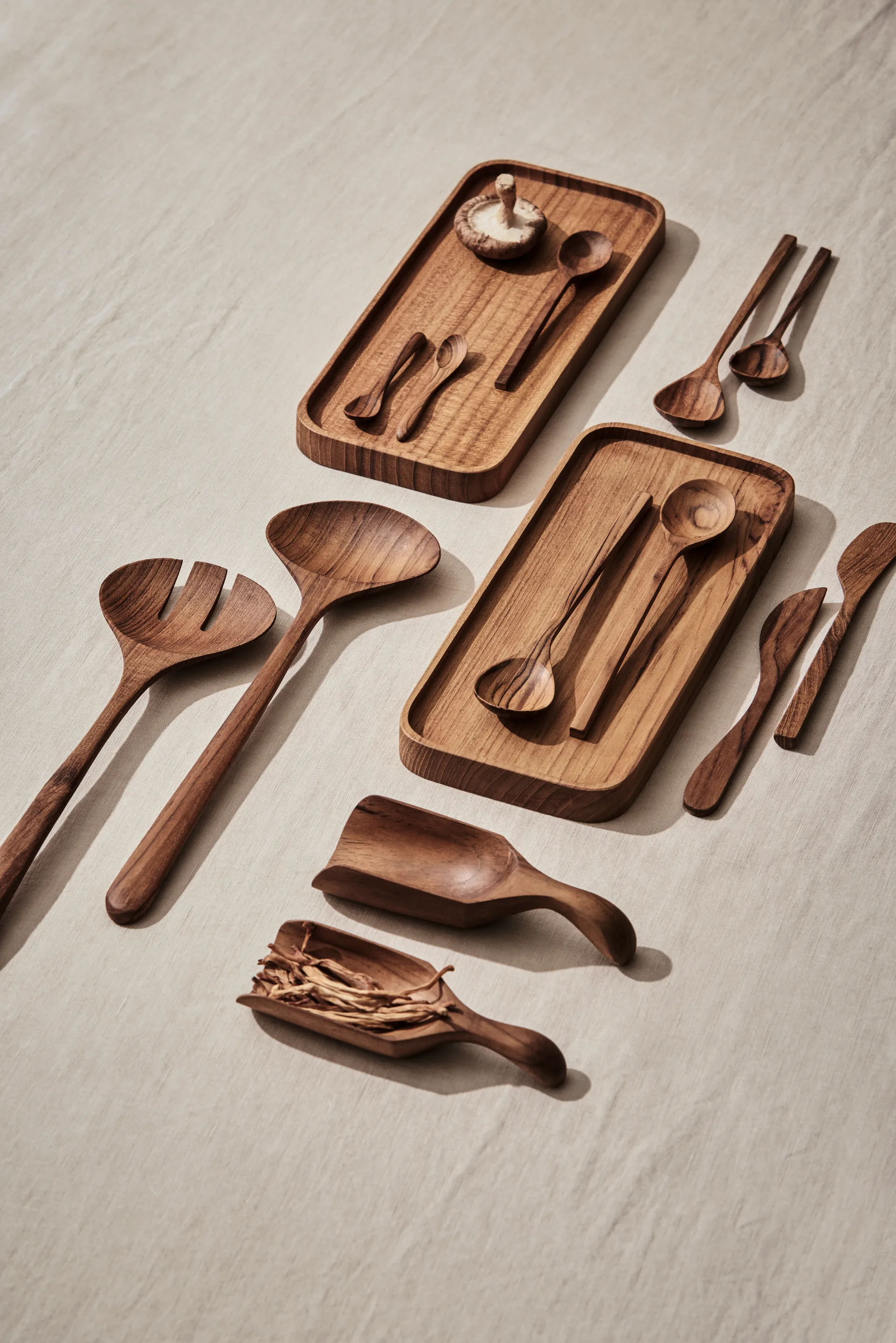 Nóż do masła Teak, 2-pak, Brązowy Tell Me More