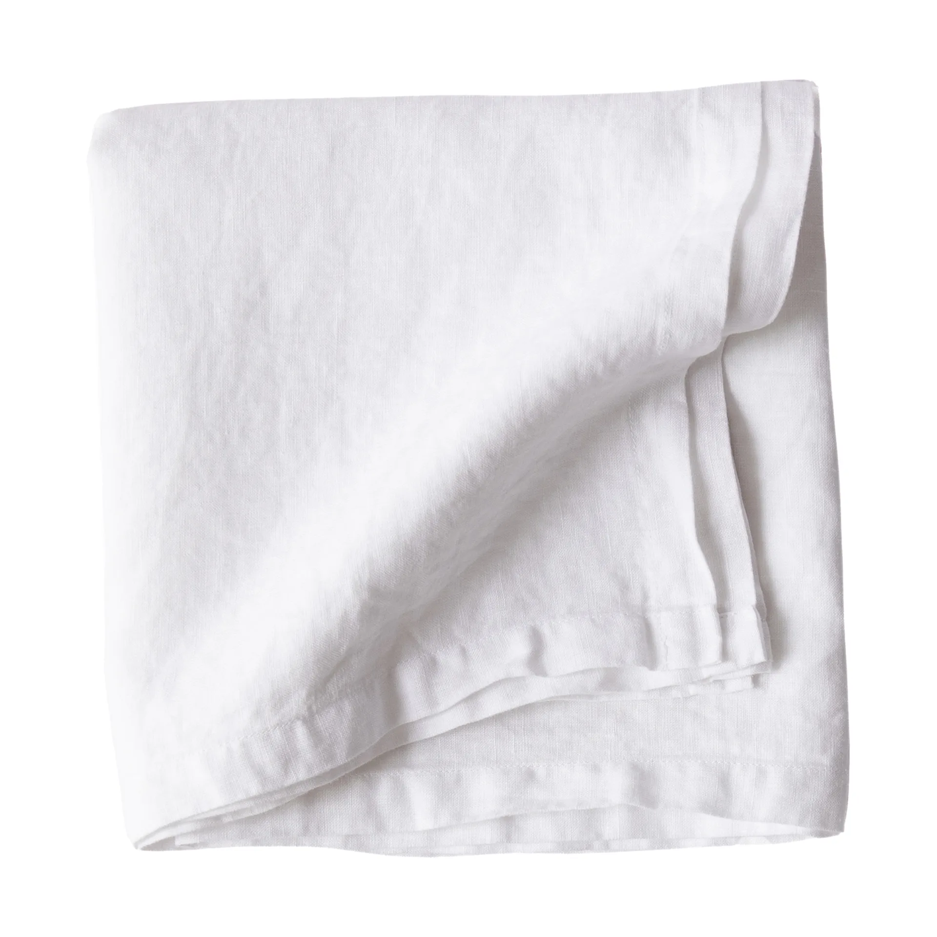 Obrus lniany 175x175 cm, Bleached White Tell Me More