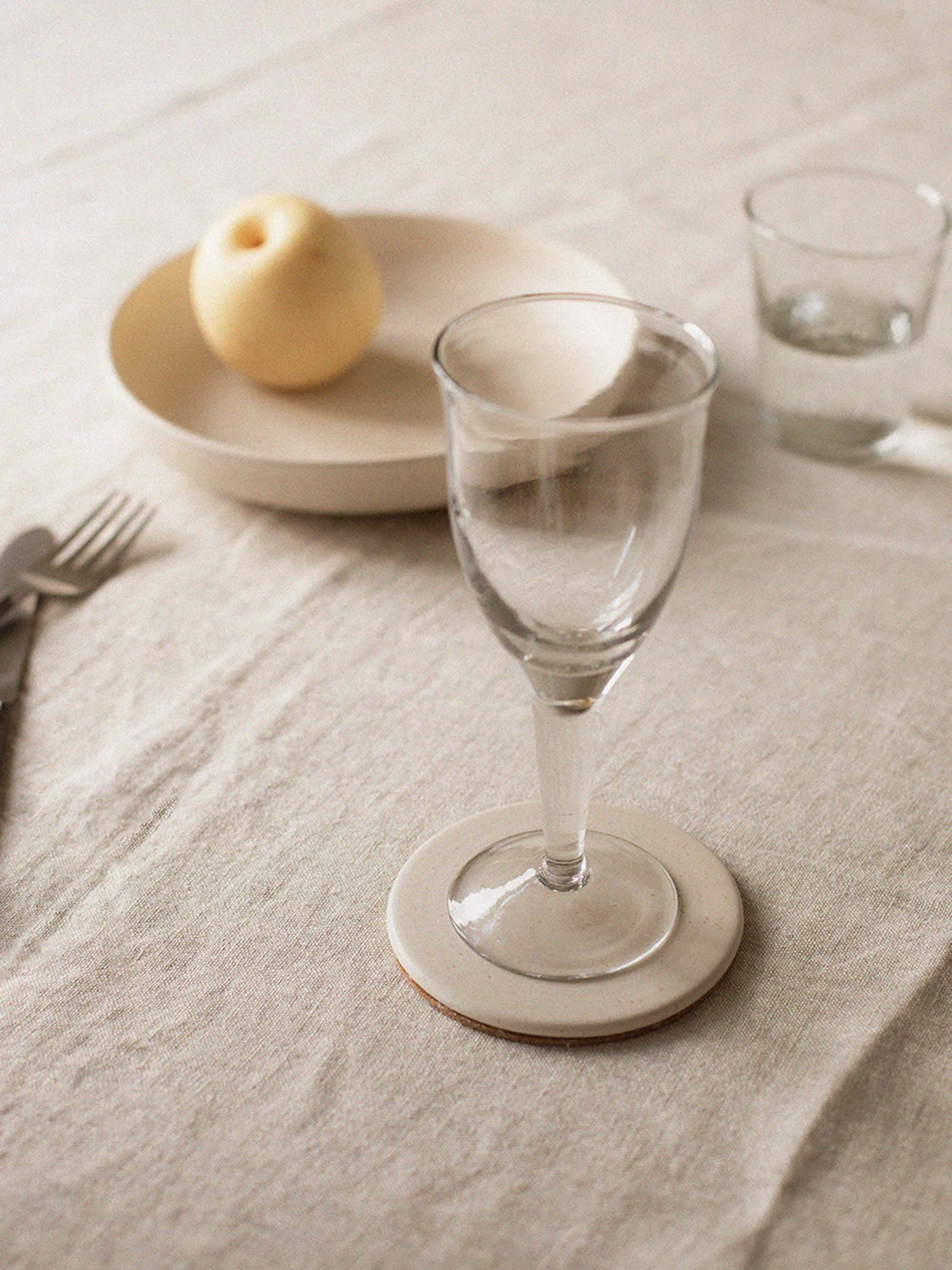 Podkładka pod szklankę Palermo Ø11 cm, Offwhite Tell Me More