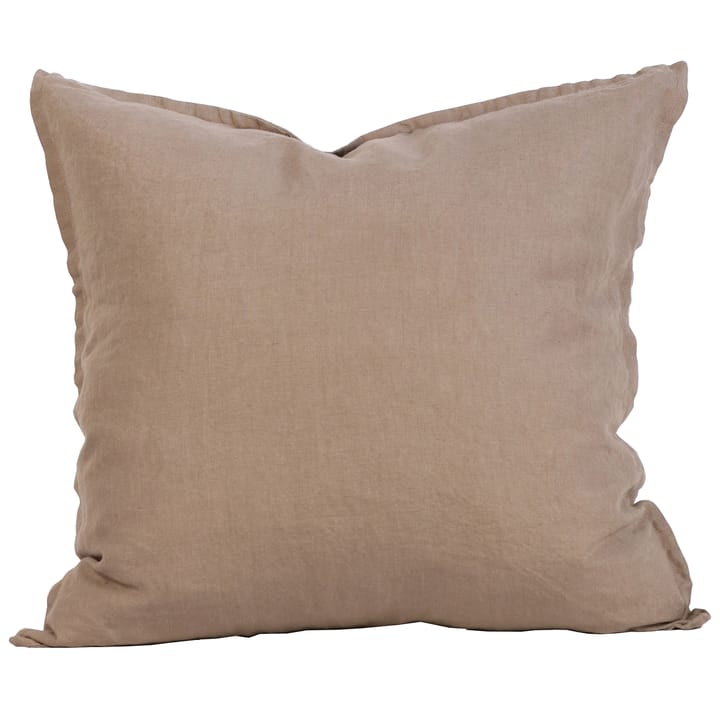 Poszewka na poduszkę Washed linen 50x50 cm - Chestnut (beżowy) - Tell Me More
