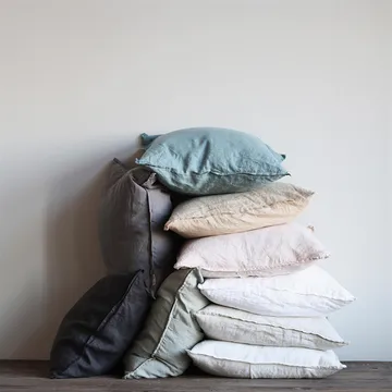 Poszewka na poduszkę Washed linen 50x50 cm - ciepły szary (grey) - Tell Me More