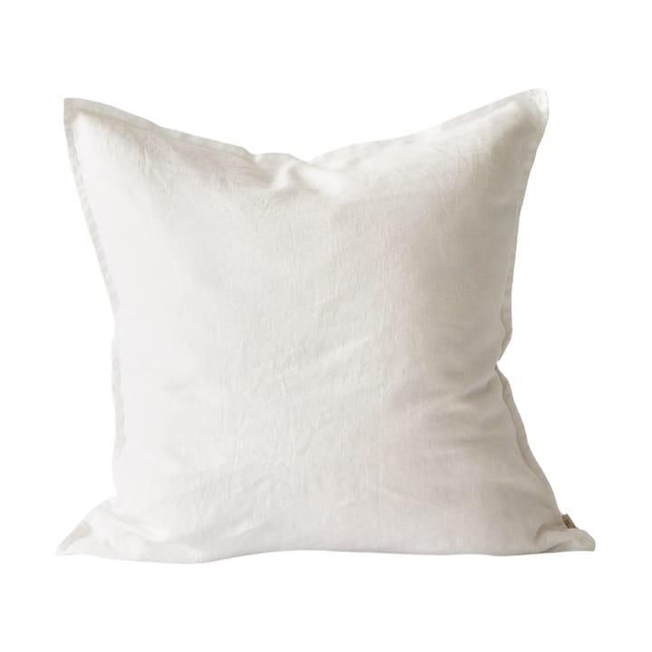 Poszewka na poduszkę Washed linen 50x50 cm - Wybielony na biało - Tell Me More
