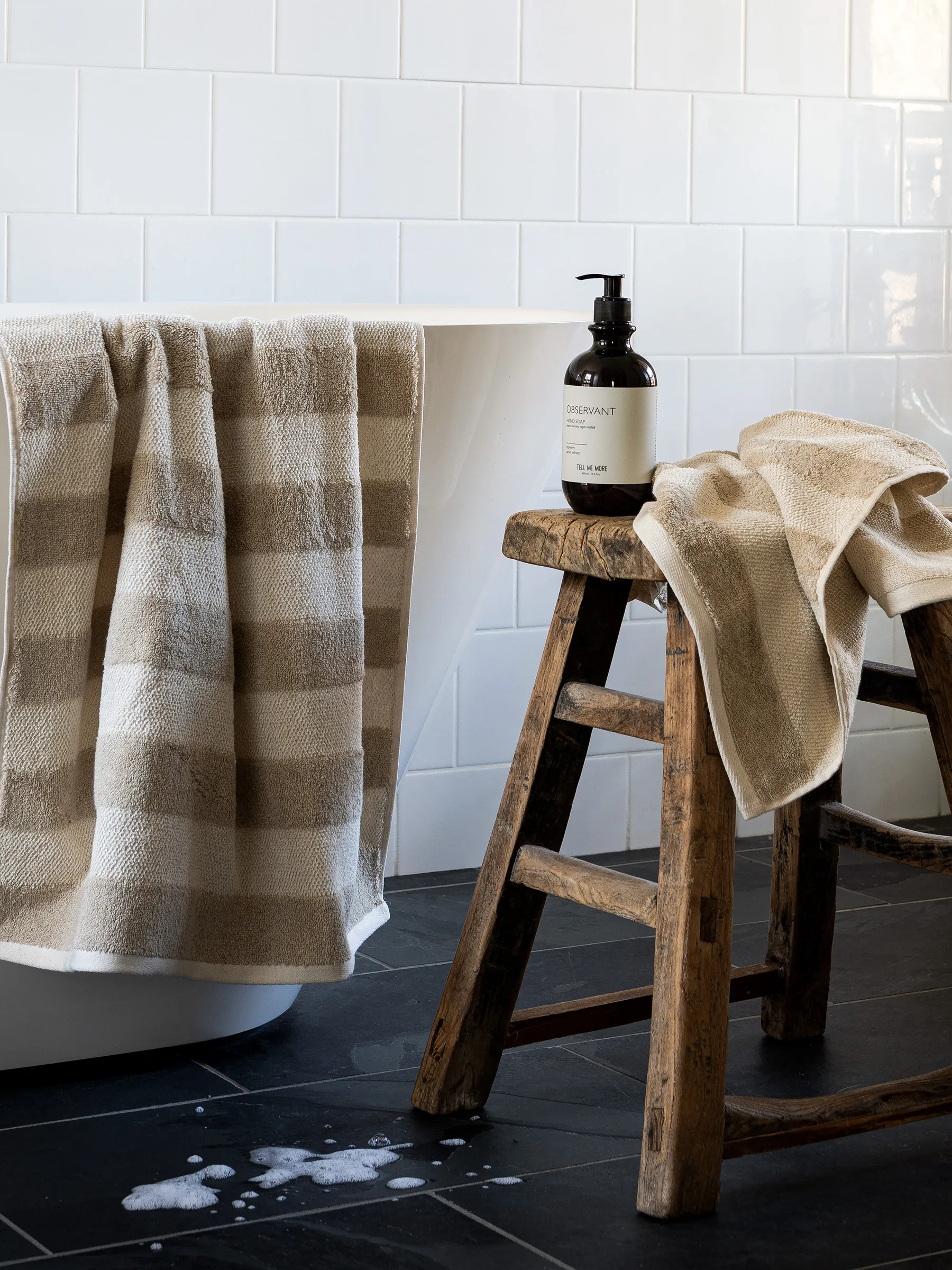 Ręcznik kąpielowy Cleo 70x140 cm, Beżowy Tell Me More