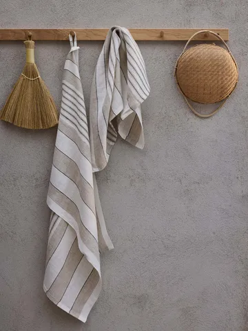 Ręcznik kuchenny Noah 50x70 cm - Beige stripe - Tell Me More