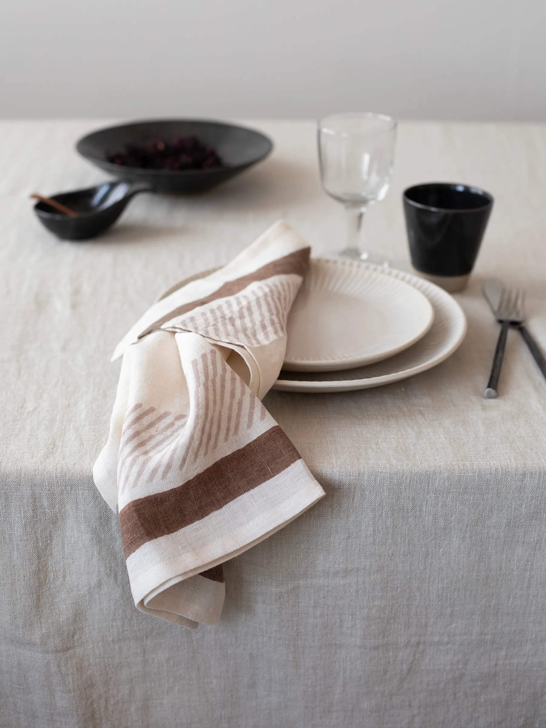 Serwetka Ella 50x50 cm, Brązowa Tell Me More