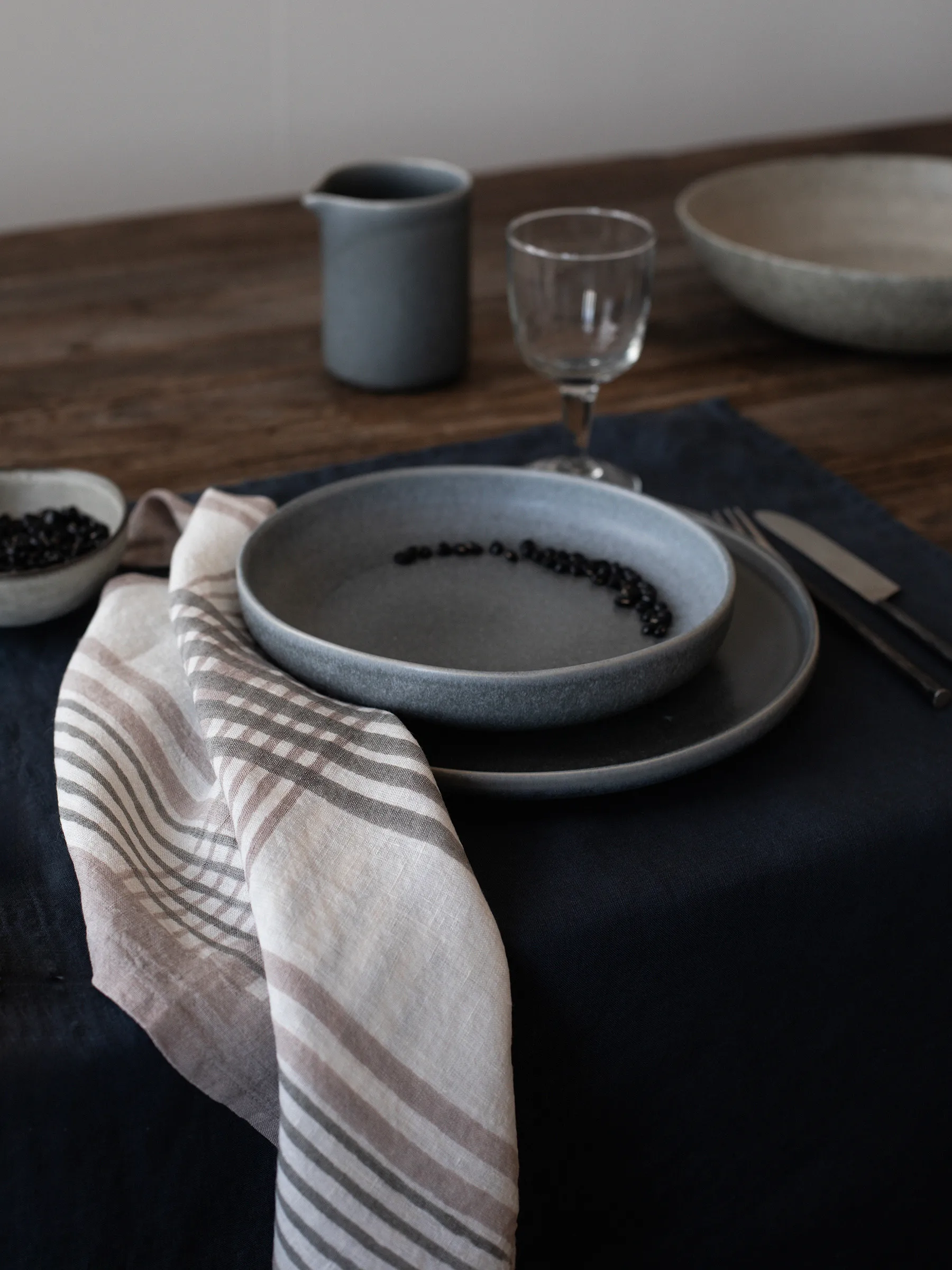 Serwetka Ella 50x50 cm, Grey checkered Tell Me More