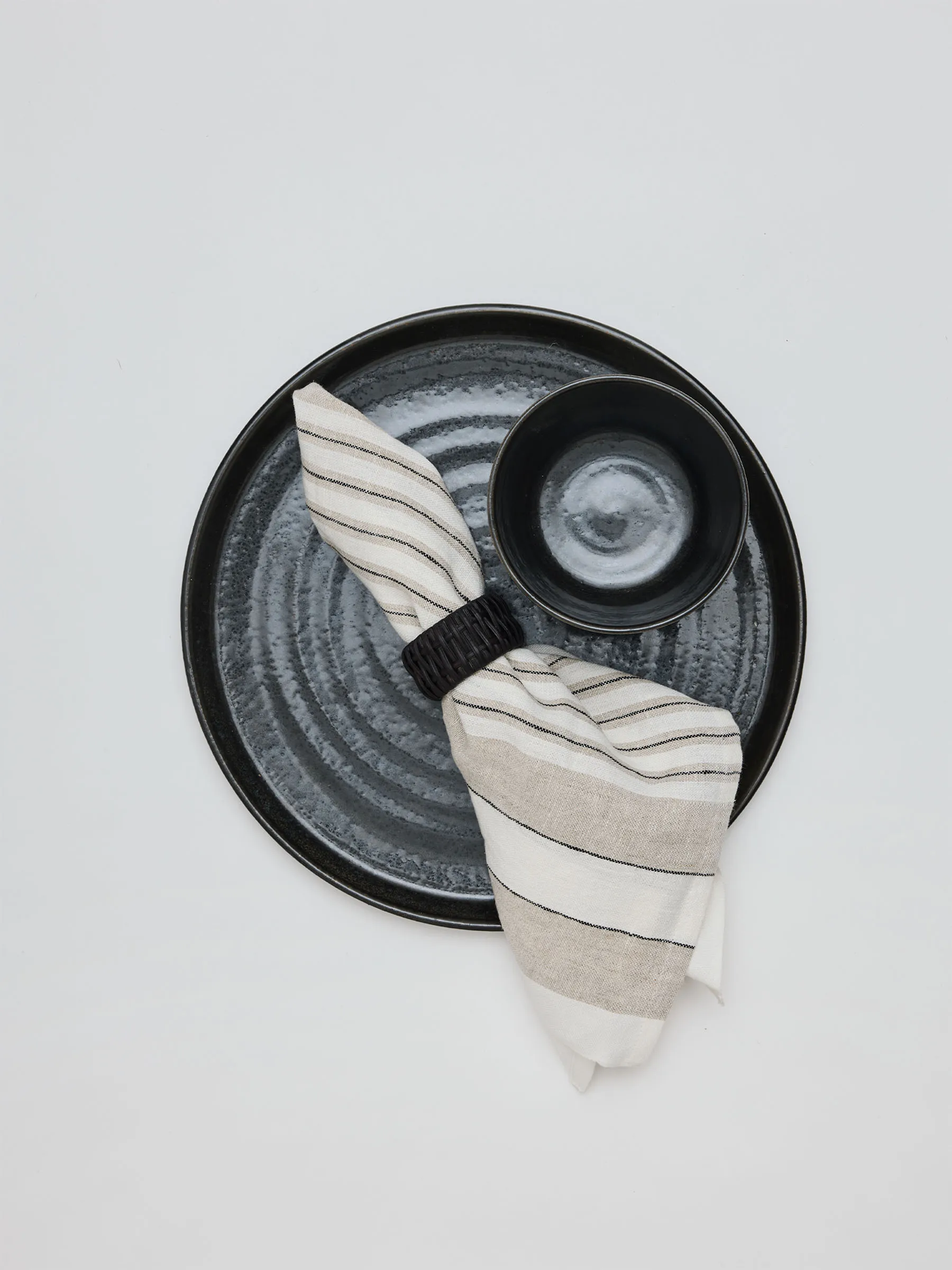 Serwetka lniana Noah 50x50 cm, Beige stripe Tell Me More