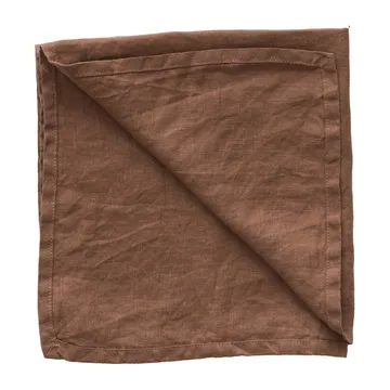 Serwetka z tkaniny Washed linen 45x45 cm - Bursztynowy (brązowy) - Tell Me More