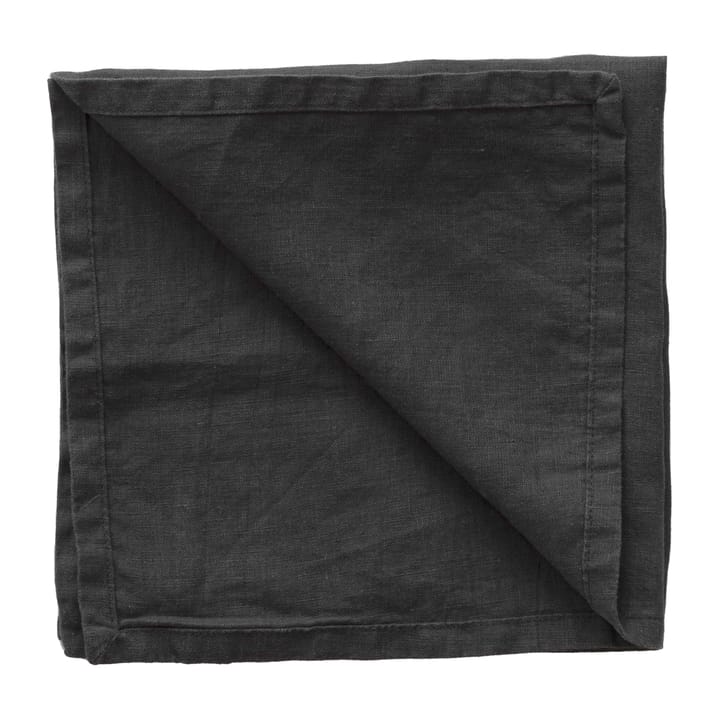 Serwetka z tkaniny Washed linen 45x45 cm - Carbon (czarny) - Tell Me More