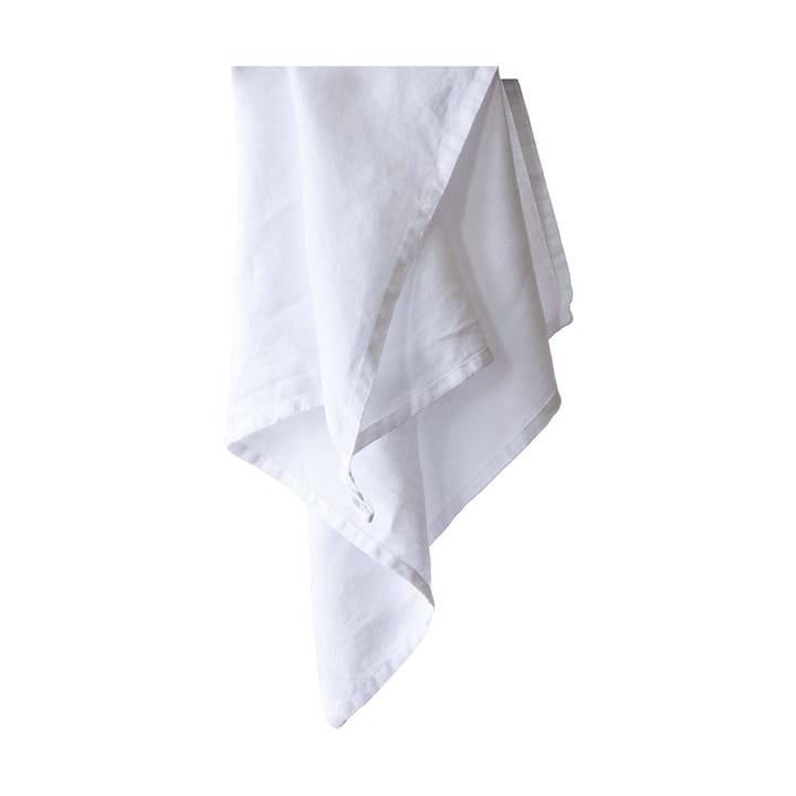 Tell Me More ręcznik kuchenny lniany 50x70 cm - Wybielony na biało - Tell Me More