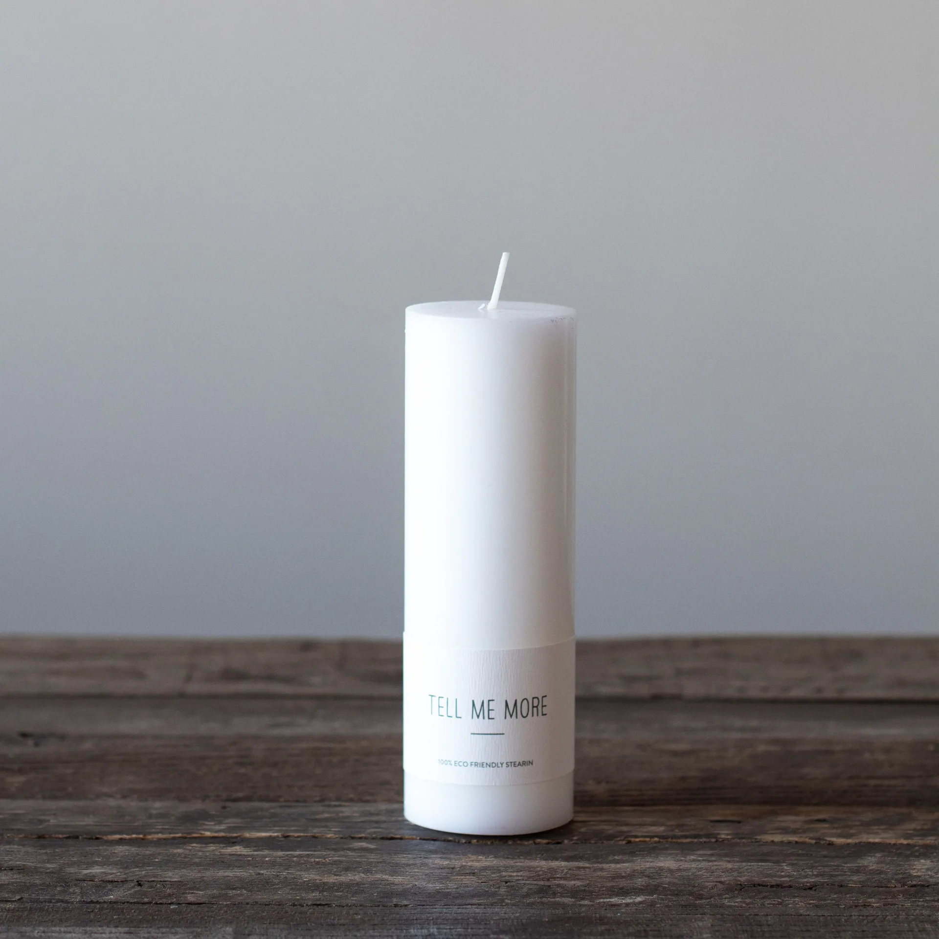 Tell Me More świeczka stearynowa L 15 cm, Biały Tell Me More